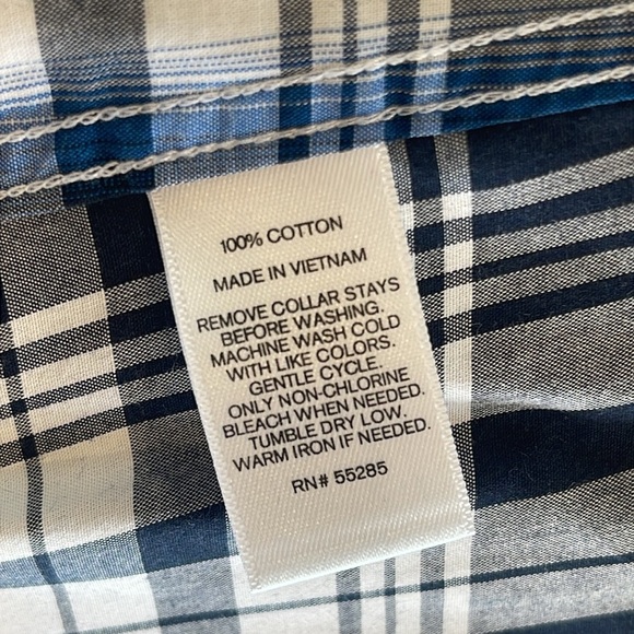 Express Plaid Button-Down Long Sleeve Shirt - Size M (Neck 15-15 1/2) - Picture 6 of 7